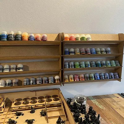 Warhammer wall paint rack